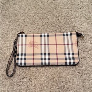 Plaid Wristlet Clutch